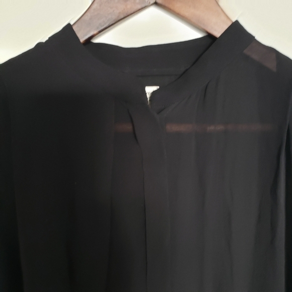 Aritzia Wilfred Sheer Silk Slip Dress Black XS - Picture 3 of 11